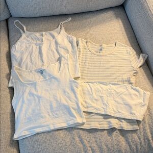 Brandy Melville 4 shirts White and Cream Tops one size